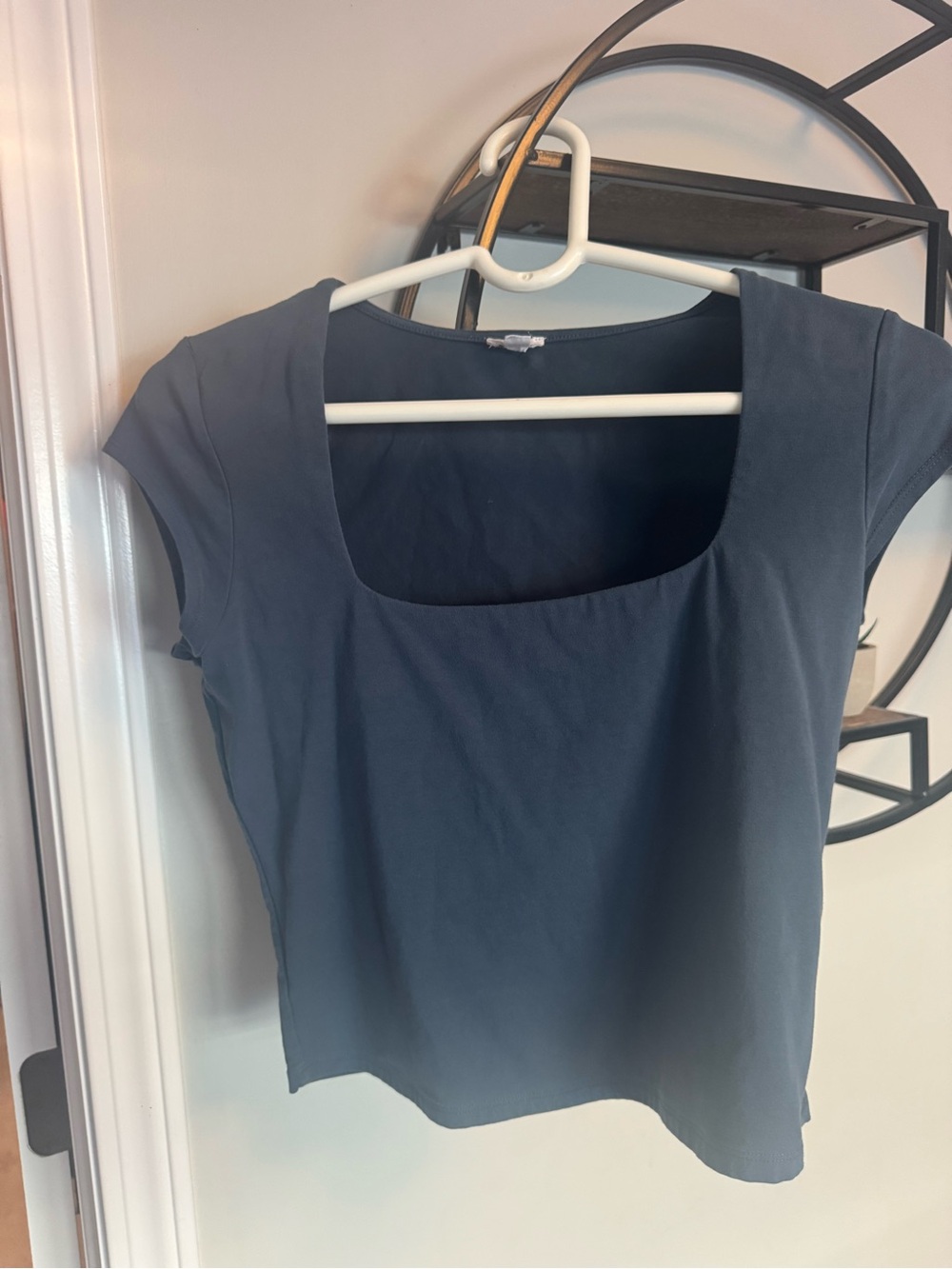 Classic Square-Neck Women’s Top - Navy Blue from Garage size Large